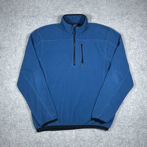 Mondetta Fleece Jacket Men's Size 2XL XXL Blue Full Zip Sweater Baggy